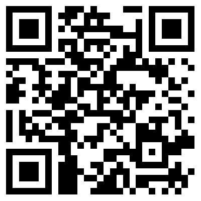Ein schwarzweißes QR-Code-Muster mit klaren quadratischen Formen und Kontrasten
